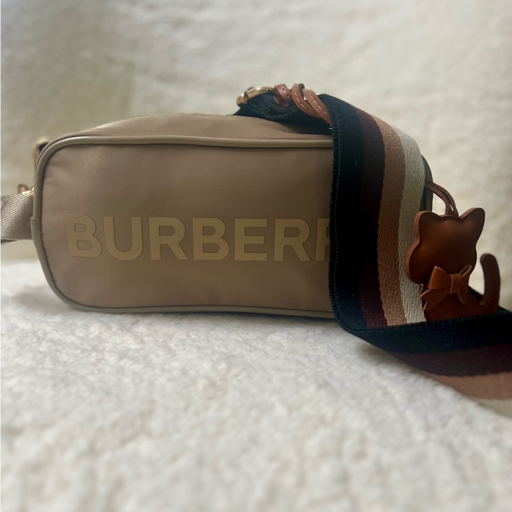 Burberry Converted Bag With Crossbody Strap and Purse Charm